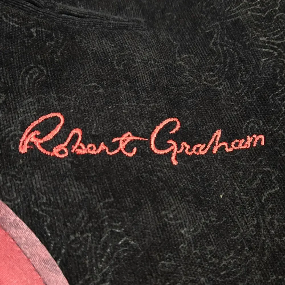 Robert Graham Blazer Mens Black Jaquard Paisley 2-Button Sport Coat Size 40